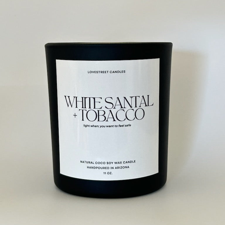 White Santal + Tobacco Candle